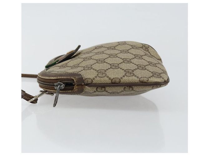 Borsa Sherry Line GG Supreme Web di GUCCI in PVC beige e oro 904 02 047 Auth 146261 D'oro - vista 4