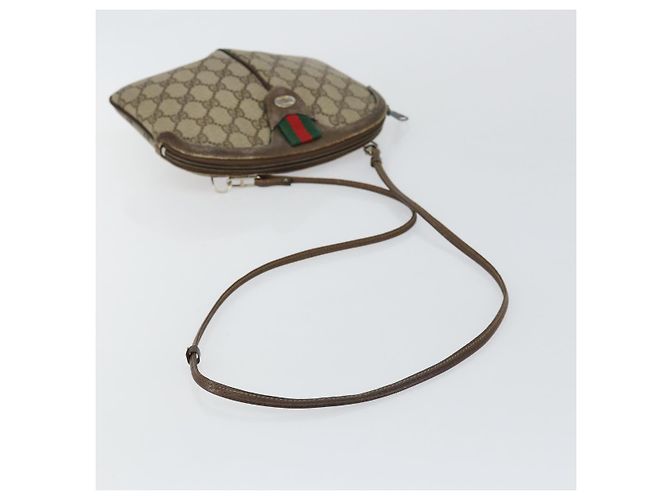 Borsa Sherry Line GG Supreme Web di GUCCI in PVC beige e oro 904 02 047 Auth 146261 D'oro - vista 7