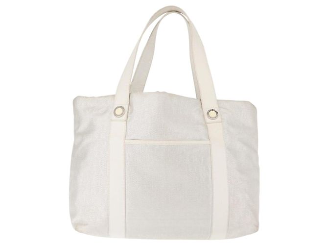 Bulgari Borsa Tote BVLGARI Logo mania in tela argento e bianco Auth BA6909 - vista 13