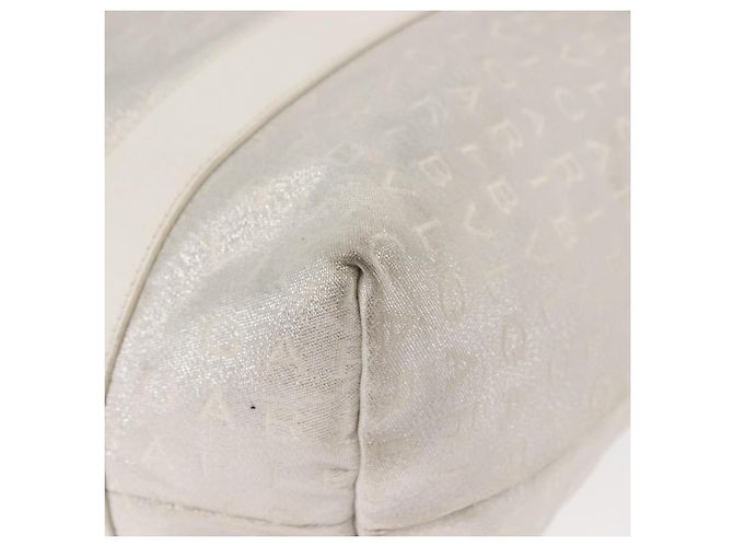 Bulgari Borsa Tote BVLGARI Logo mania in tela argento e bianco Auth BA6909 - vista 14