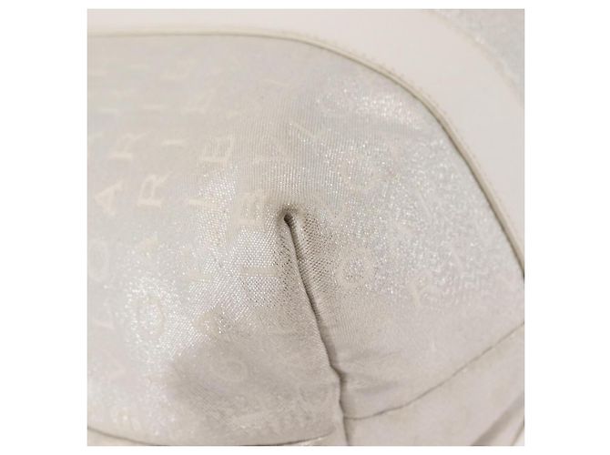 Bulgari Borsa Tote BVLGARI Logo mania in tela argento e bianco Auth BA6909 - vista 15