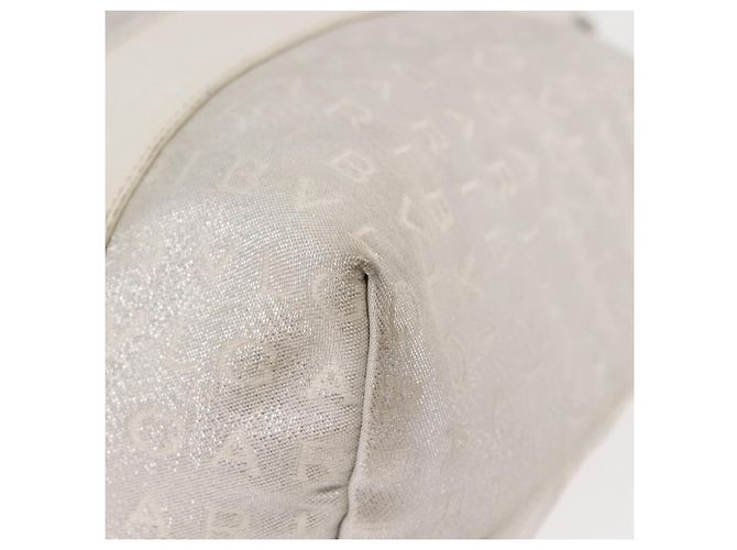 Bulgari Borsa Tote BVLGARI Logo mania in tela argento e bianco Auth BA6909 - vista 16