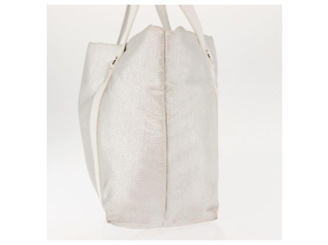 Bulgari Borsa Tote BVLGARI Logo mania in tela argento e bianco Auth BA6909 - vista 5