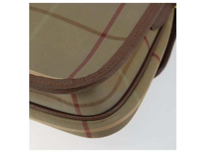 Autre Marque Borsa a Spalla Burberrys Nova Check in Tela Beige Oro Auth bs29991 D'oro - vista 16