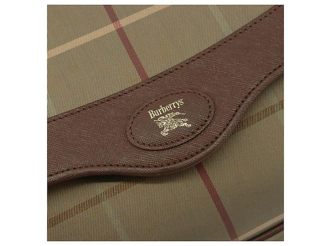Autre Marque Borsa a Spalla Burberrys Nova Check in Tela Beige Oro Auth bs29991 D'oro - vista 17