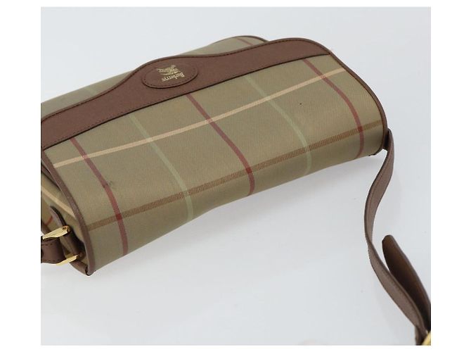 Autre Marque Borsa a Spalla Burberrys Nova Check in Tela Beige Oro Auth bs29991 D'oro - vista 6