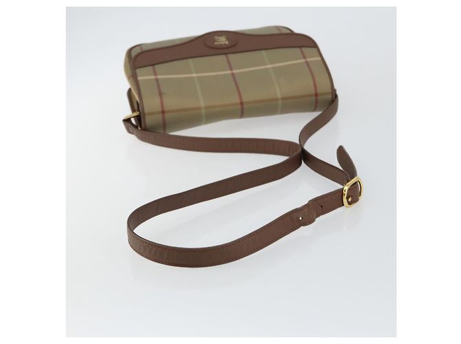 Autre Marque Borsa a Spalla Burberrys Nova Check in Tela Beige Oro Auth bs29991 D'oro - vista 7