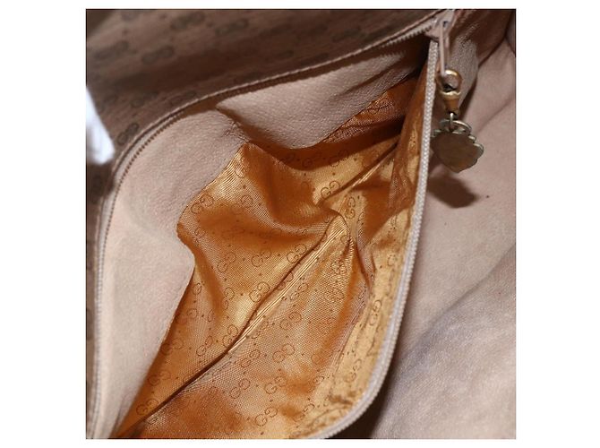 Gucci Borsa a Spalla Micro GG Supreme PVC Beige Oro 001 115 2681 Auth BA6741 D'oro - vista 11