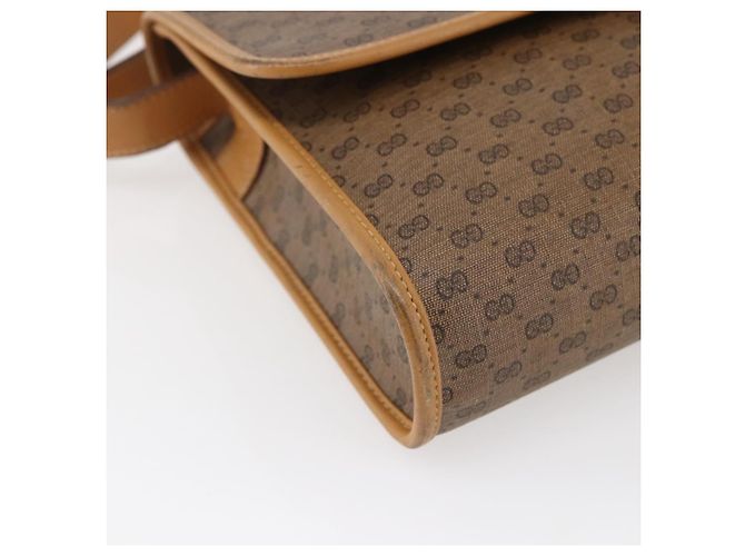 Gucci Borsa a Spalla Micro GG Supreme PVC Beige Oro 001 115 2681 Auth BA6741 D'oro - vista 14