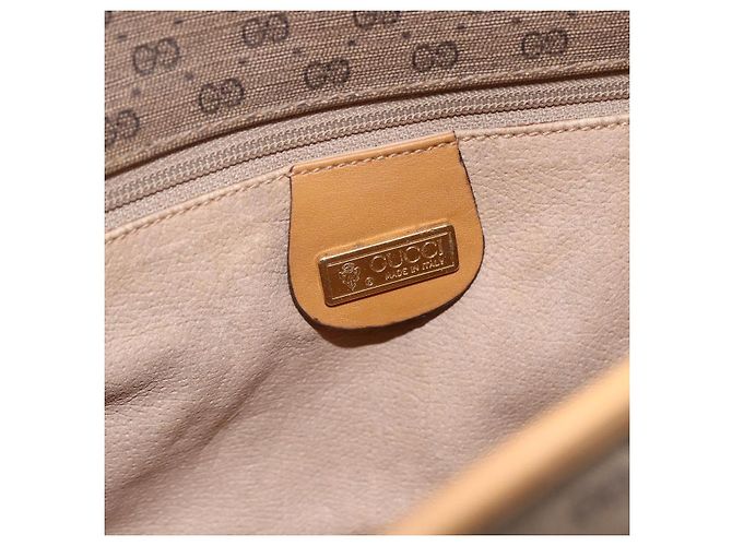 Gucci Borsa a Spalla Micro GG Supreme PVC Beige Oro 001 115 2681 Auth BA6741 D'oro - vista 17
