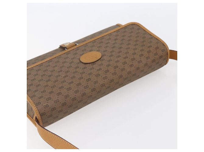 Gucci Borsa a Spalla Micro GG Supreme PVC Beige Oro 001 115 2681 Auth BA6741 D'oro - vista 6