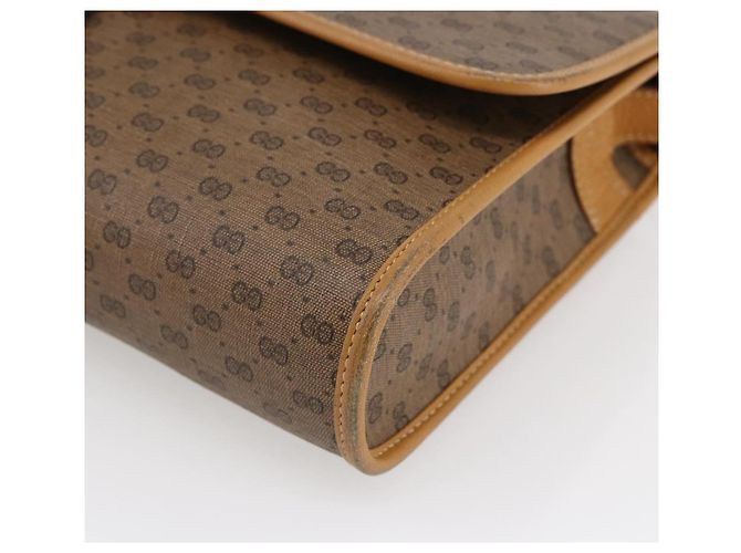 Gucci Borsa a Spalla Micro GG Supreme PVC Beige Oro 001 115 2681 Auth BA6741 D'oro - vista 9