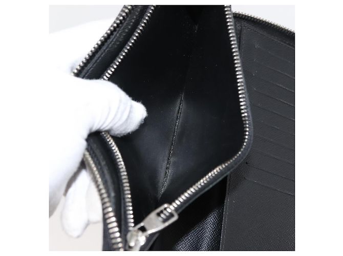 Cartera Vertical Zippy Damier Graphite LOUIS VUITTON N63095 Auth LV am9286 Damier ebene - vista 11