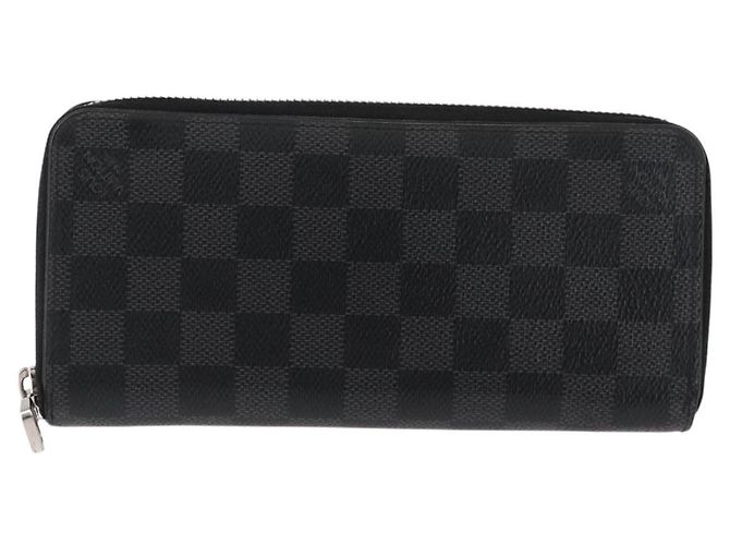Cartera Vertical Zippy Damier Graphite LOUIS VUITTON N63095 Auth LV am9286 Damier ebene - vista 13