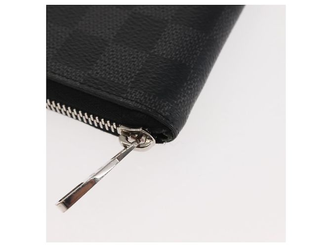 Cartera Vertical Zippy Damier Graphite LOUIS VUITTON N63095 Auth LV am9286 Damier ebene - vista 15