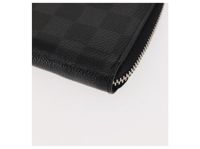 Cartera Vertical Zippy Damier Graphite LOUIS VUITTON N63095 Auth LV am9286 Damier ebene - vista 16