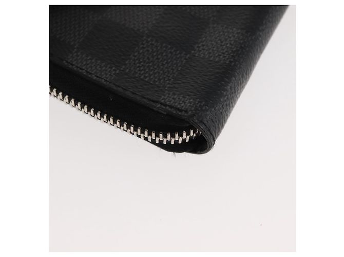 Cartera Vertical Zippy Damier Graphite LOUIS VUITTON N63095 Auth LV am9286 Damier ebene - vista 7