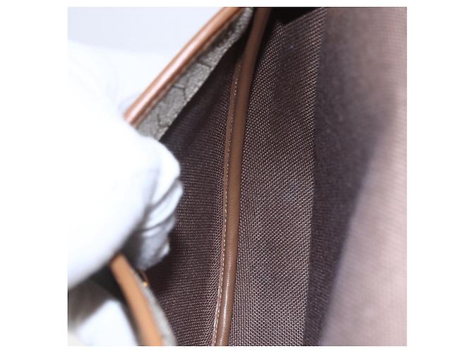 Christian Dior Borsa a spalla in tela a nido d'ape in PVC pelle beige Auth BA6819 - vista 18