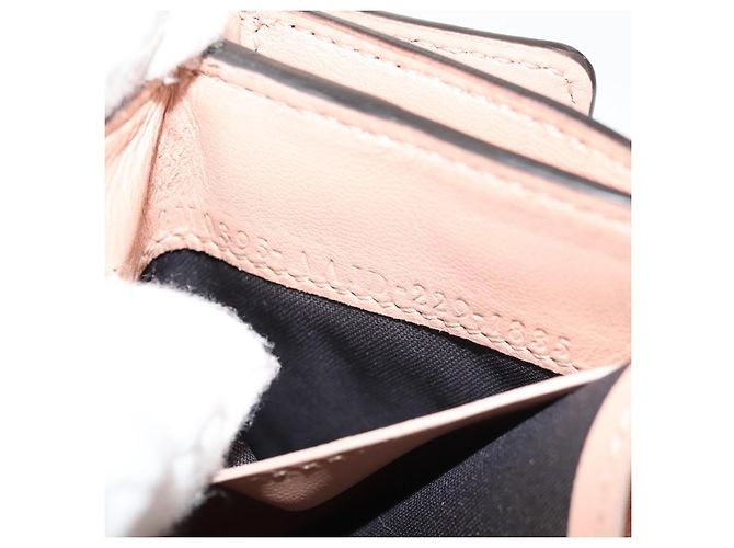 FENDI Zucca Canvas Trifold Wallet Leather Pink Gold Auth BA6630M - view 12