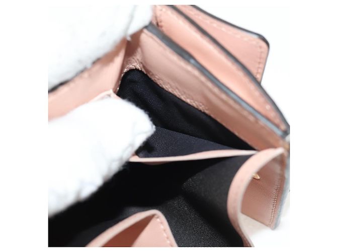 FENDI Zucca Canvas Trifold Wallet Leather Pink Gold Auth BA6630M - view 21