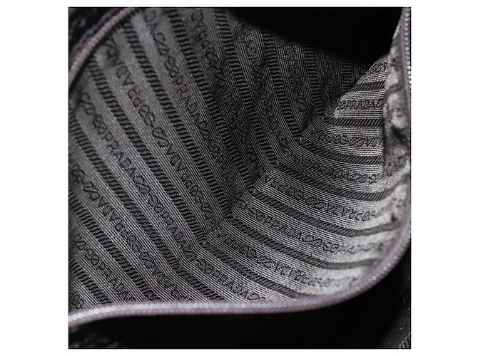 PRADA Tote Bag aus Nylon Khaki Silber authentisch bs29971 - Ansicht 22