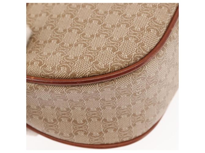 Céline Borsa a Spalla in Tela Macadam CELINE PVC Beige Oro Auth BA6725 D'oro - vista 15