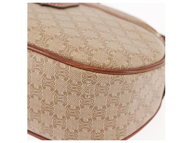 Céline Borsa a Spalla in Tela Macadam CELINE PVC Beige Oro Auth BA6725 D'oro - vista 16