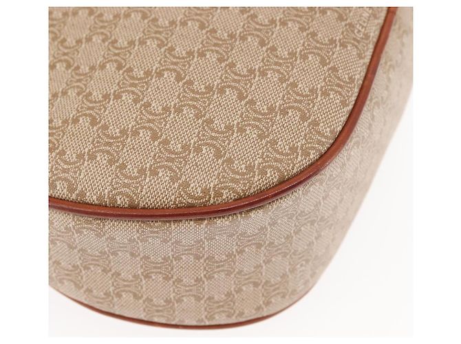 Céline Borsa a Spalla in Tela Macadam CELINE PVC Beige Oro Auth BA6725 D'oro - vista 17