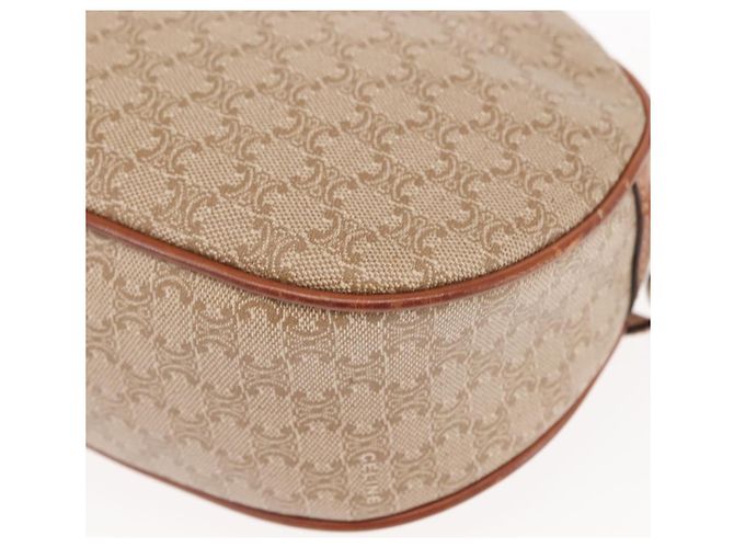 Céline Borsa a Spalla in Tela Macadam CELINE PVC Beige Oro Auth BA6725 D'oro - vista 18