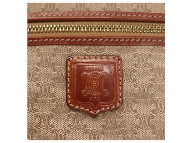 Céline Borsa a Spalla in Tela Macadam CELINE PVC Beige Oro Auth BA6725 D'oro - vista 19