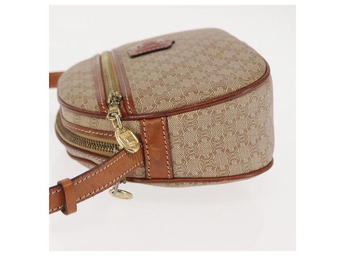 Céline Borsa a Spalla in Tela Macadam CELINE PVC Beige Oro Auth BA6725 D'oro - vista 4