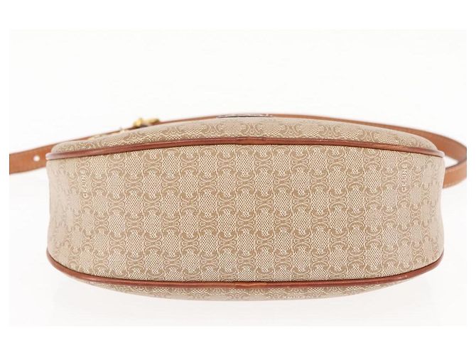 Céline Borsa a Spalla in Tela Macadam CELINE PVC Beige Oro Auth BA6725 D'oro - vista 5