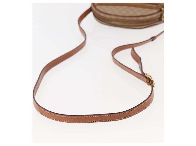 Céline Borsa a Spalla in Tela Macadam CELINE PVC Beige Oro Auth BA6725 D'oro - vista 7