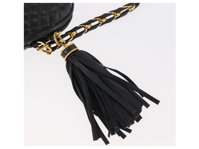 BALLY Borsa a Spalla a Catena in Pelle Nera Auth 145489 Nero - vista 10