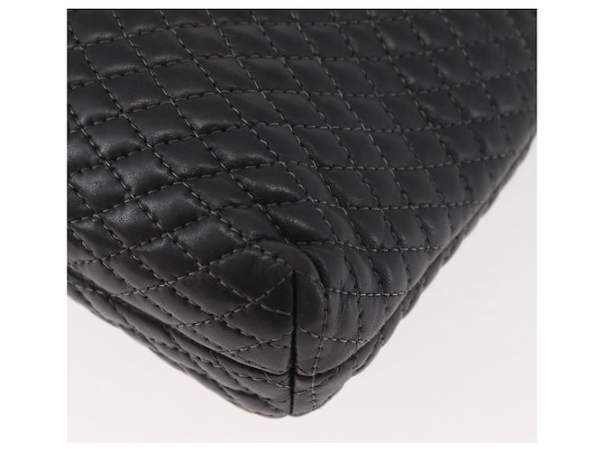 BALLY Borsa a Spalla a Catena in Pelle Nera Auth 145489 Nero - vista 14