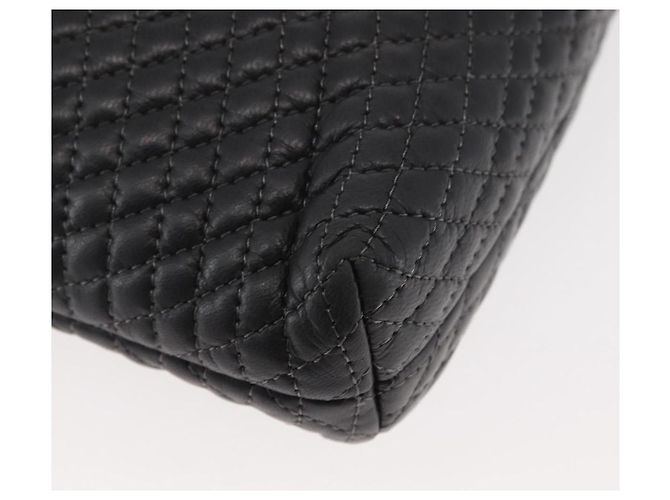 BALLY Borsa a Spalla a Catena in Pelle Nera Auth 145489 Nero - vista 15