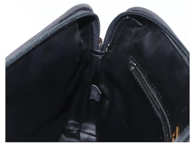 BALLY Borsa a Spalla a Catena in Pelle Nera Auth 145489 Nero - vista 19