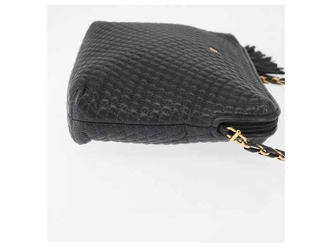 BALLY Borsa a Spalla a Catena in Pelle Nera Auth 145489 Nero - vista 3