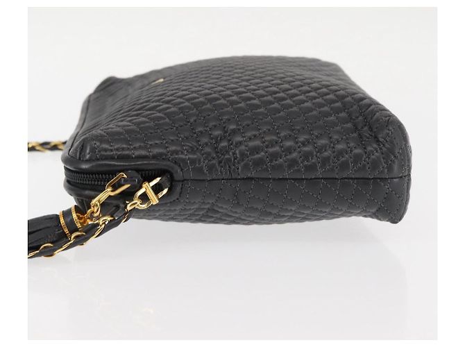 BALLY Borsa a Spalla a Catena in Pelle Nera Auth 145489 Nero - vista 4