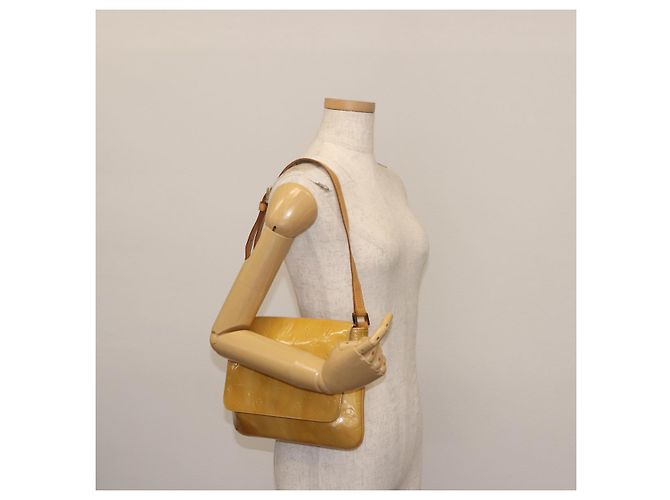 LOUIS VUITTON Borsa Thompson Street Monogram Vernis Beige M91301 LV Auth 147342 - vista 23