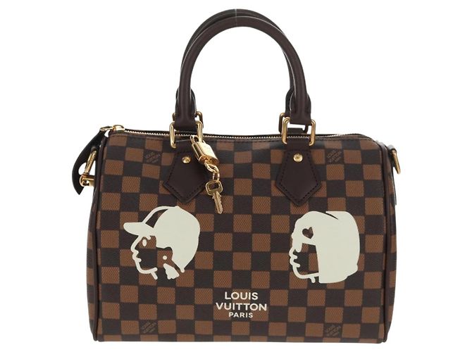 LOUIS VUITTON Bolsa Speedy Bandoulière 25 Damier Friendship N40772 Auth 140003SM Damier ebene - vista 13