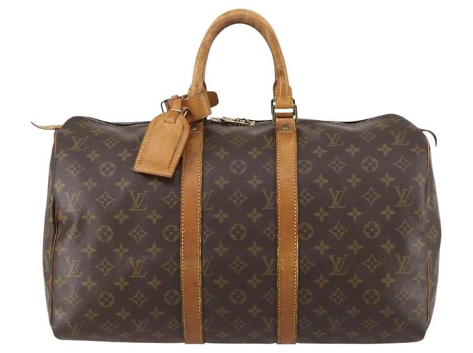 LOUIS VUITTON Borsa Boston Monogram Keepall 45 M41428 LV Auth 150933 Monogramma - vista 13