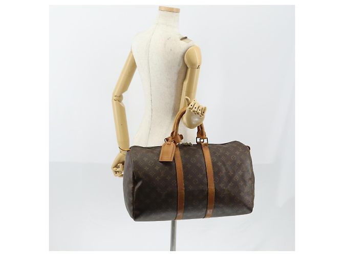 LOUIS VUITTON Borsa Boston Monogram Keepall 45 M41428 LV Auth 150933 Monogramma - vista 23