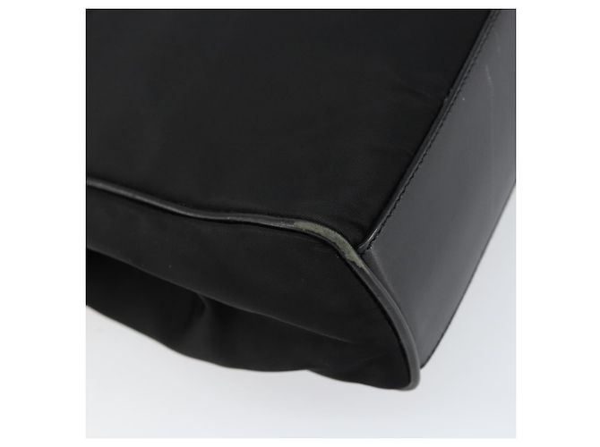 PRADA Borsa a mano in nylon nero e oro Auth 151341 D'oro - vista 16