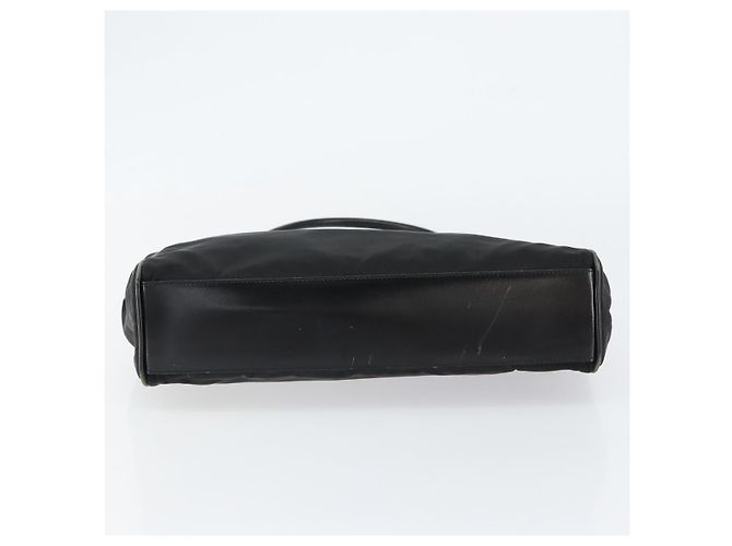 PRADA Borsa a mano in nylon nero e oro Auth 151341 D'oro - vista 5
