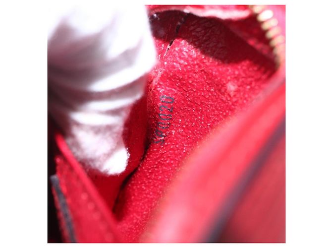 LOUIS VUITTON Pouch Epi Dauphine PM Rosso Castigliano M48447 LV Auth BA8366 - vista 12