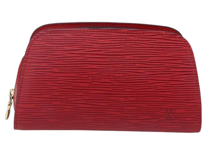 LOUIS VUITTON Pouch Epi Dauphine PM Rosso Castigliano M48447 LV Auth BA8366 - vista 13