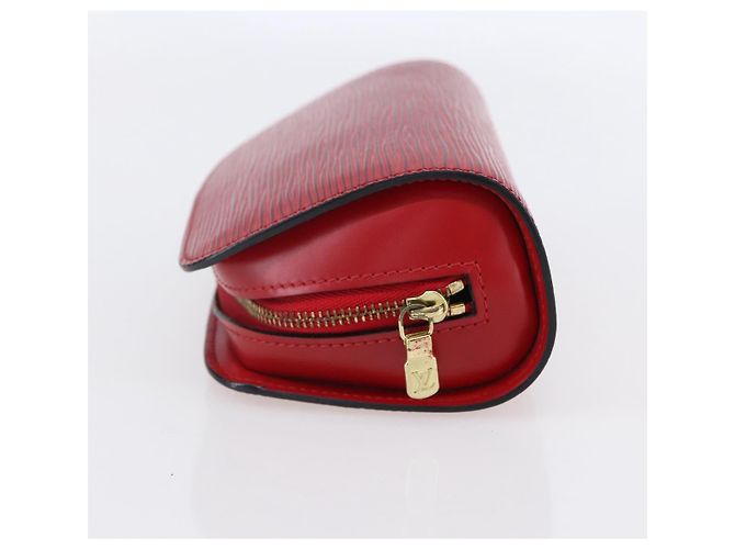 LOUIS VUITTON Pouch Epi Dauphine PM Rosso Castigliano M48447 LV Auth BA8366 - vista 3