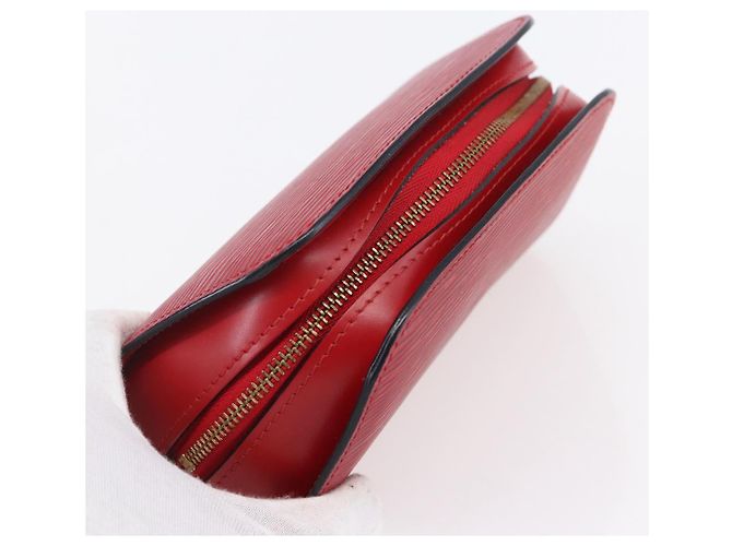 LOUIS VUITTON Pouch Epi Dauphine PM Rosso Castigliano M48447 LV Auth BA8366 - vista 5