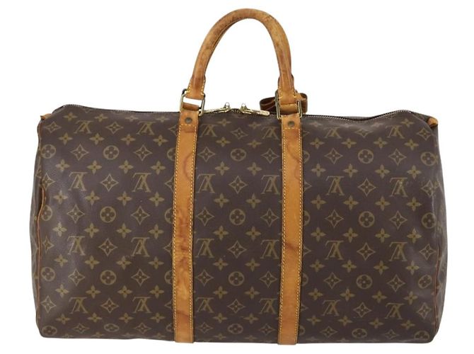 LOUIS VUITTON Borsa Boston Monogram Keepall 50 M41426 LV Auth 152782 Monogramma - vista 2